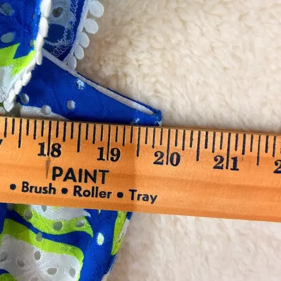 Draper James Eyelet Off Shoulder Midi Flounce Dress XL Multicolor Leaf Print - Picture 9 of 13